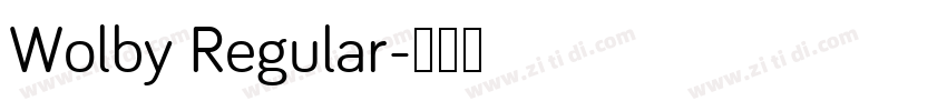Wolby Regular字体转换
